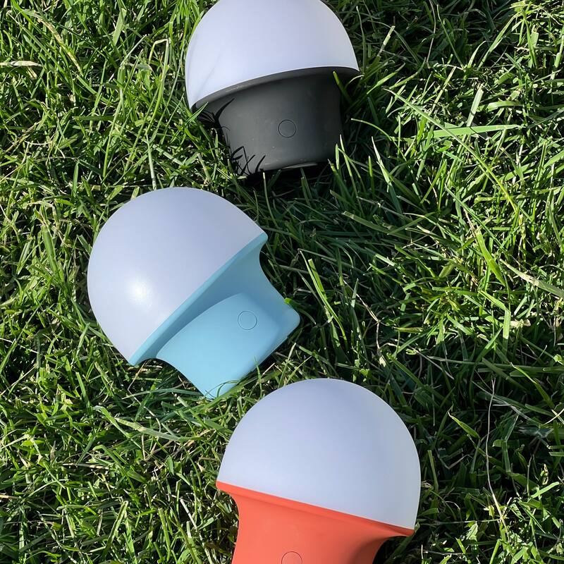 Portobello 6.6 in Matte Black Modern Portable Indoor/Outdoor Integrated LED Bedside Table Lamp with Built-In Dimmer