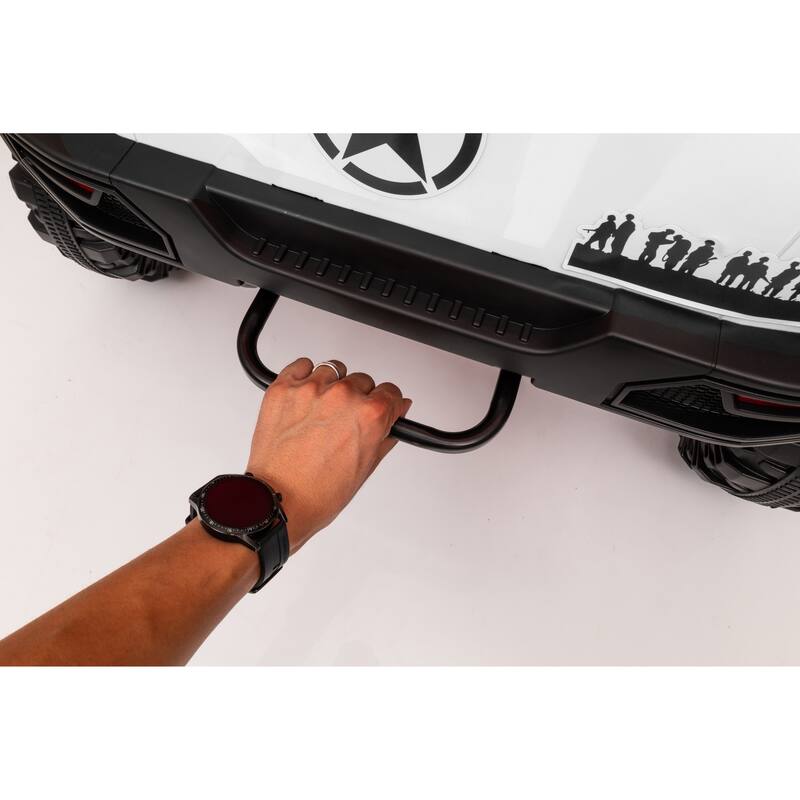 24V Ride-On Car with Parental Remote, LED Headlights, and Bluetooth Music