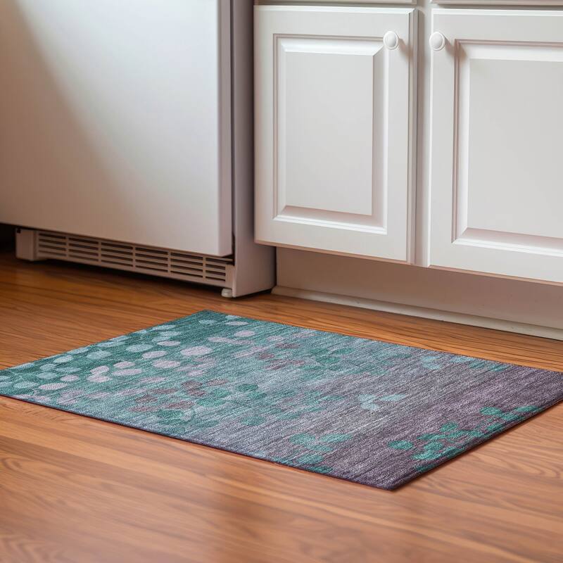 Premium Washable Super Soft Mayfield Rug - Teal - 1'8" x 2'6"