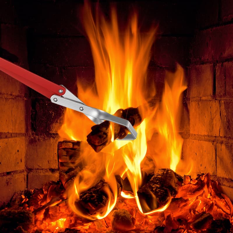 Aluminum Scissor Tong 20" Long Barbecue Grill Tongs W Comfort-Grip Handle - Red - 20-inch