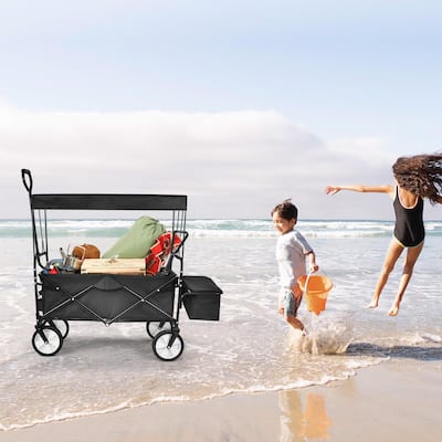 Heavy Duty Folding Portable Hand Cart with Removable Canopy