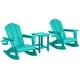 preview thumbnail 13 of 58, Laguna Kids Outdoor Poly Adirondack Rocking Chair with Side Table 3-Piece Set Turquoise