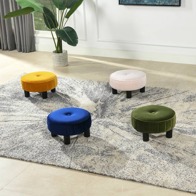 Riley 16" Round Footstool Ottoman