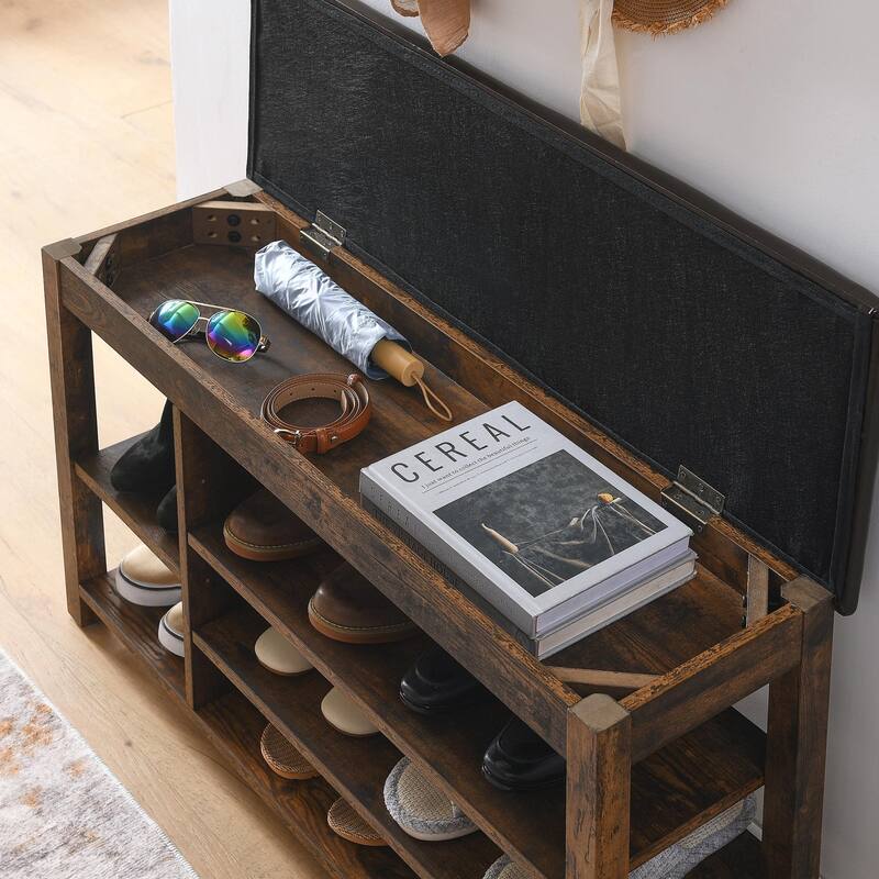 Height-Adjustable Long Shoe-Changing Bench