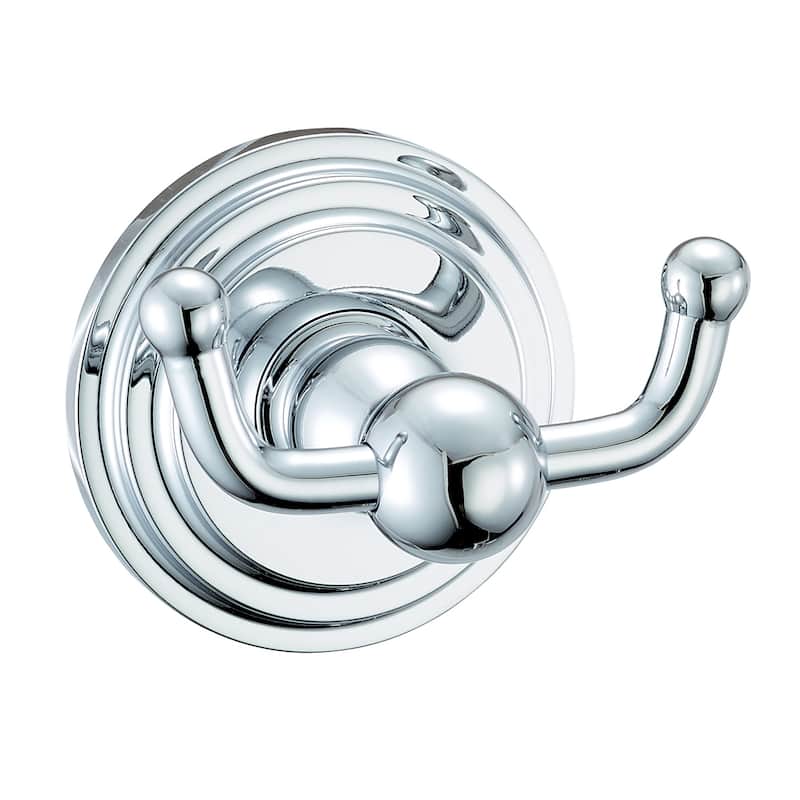 Bentley Double Robe Hook - Polished Chrome