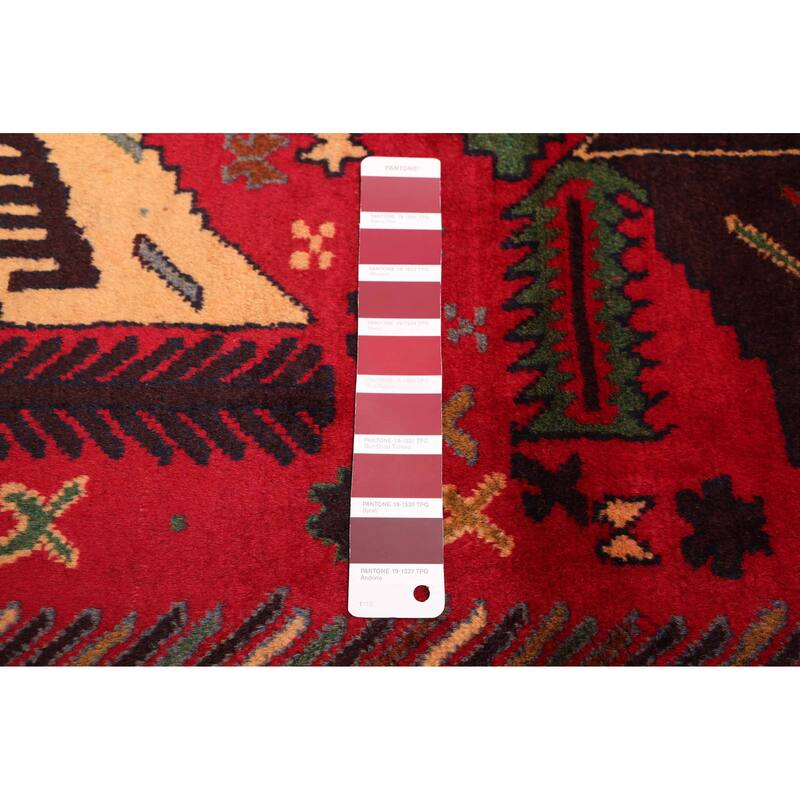 ECARPETGALLERY Hand-knotted Teimani Red Wool Rug - 3'10 x 5'9