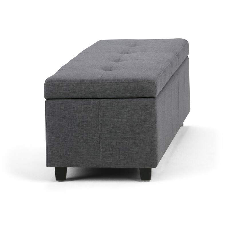 WYNDENHALL Cambridge 48 inch Wide Contemporary Rectangle Storage Ottoman