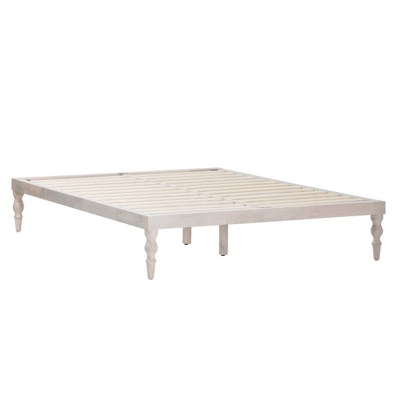 MH London Rhonda Solid Mango Wood Platform Bed