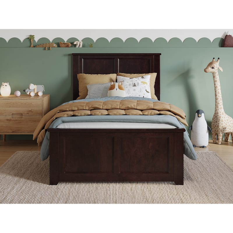 Charlotte Solid Wood Low Profile Platform Bed with Matching Footboard