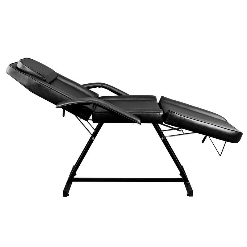 73" Adjustable Beauty Salon Spa Massage Bed Tattoo Chair with stool Black