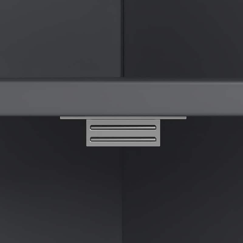 VECELO 68.5" Tall Triangle Corner Bookcase with Adjustable Open Shelves Magnetic Shutter Doors Storage Cabinet for Living Room