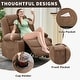 preview thumbnail 13 of 19, Widen Recliner Chair for Adults, Heavy Duty 350Lb Manual Large Lounge Chairs