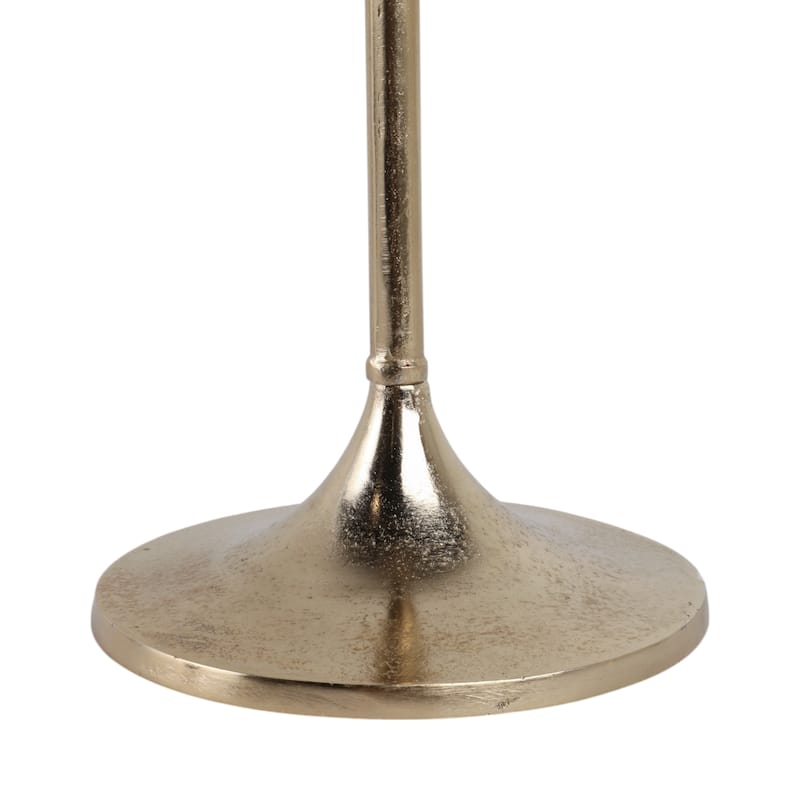 Metal Base Marble Top Modern Glam Accent Table Round Silhouette