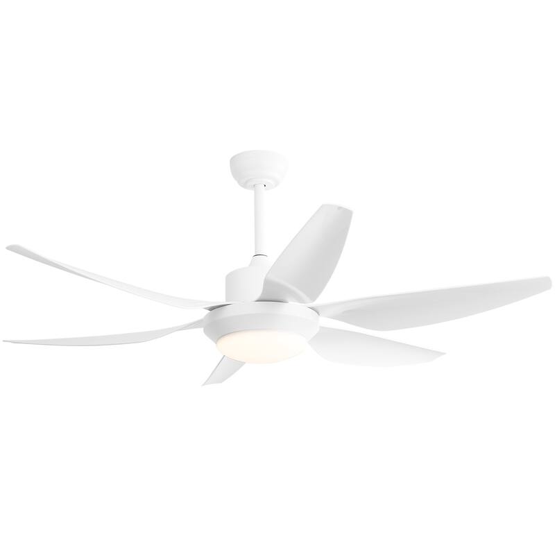 54-inch Indoor Modern Ceiling Fan with Light and Remote, LED Dimmable, 6 ABS Blades