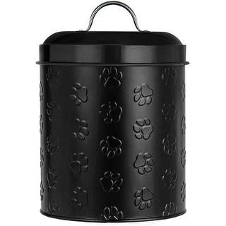 Amici Pet Puppy Paws Black Metal Canister - Bed Bath & Beyond - 38404537