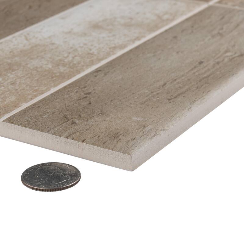 Merola Tile Kings Mud Sand 7-7/8" x 15-3/4" Ceramic Wall Tile