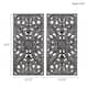 Madison Park Botanical Panel Distressed Carved Wood 2-piece Wall Decor Set