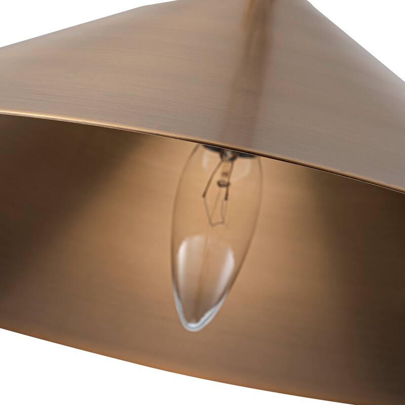 14.8-in 1 Light Anti Bronze Cone Metal Pendant Light Hanging Lighting - 14.76 inch