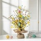 preview thumbnail 4 of 20, Glitzhome 18"H Easter Eggs Blossom Table Tree Spring Artificial Plants Centerpieces