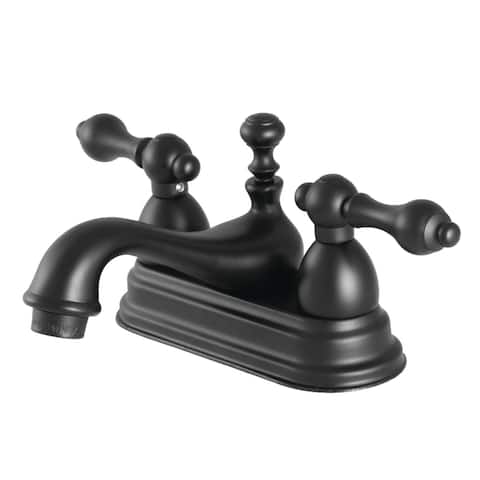 Restoration Two-Handle 3-Hole Deck Mount 4 in. Centerset Bathroom Faucet