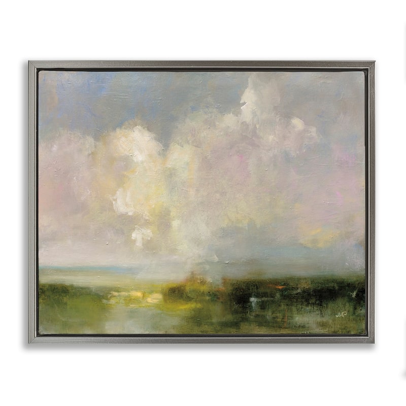 Stupell Abstract Clouds Painting Framed Floater Canvas Wall Art Design by Julia Purinton