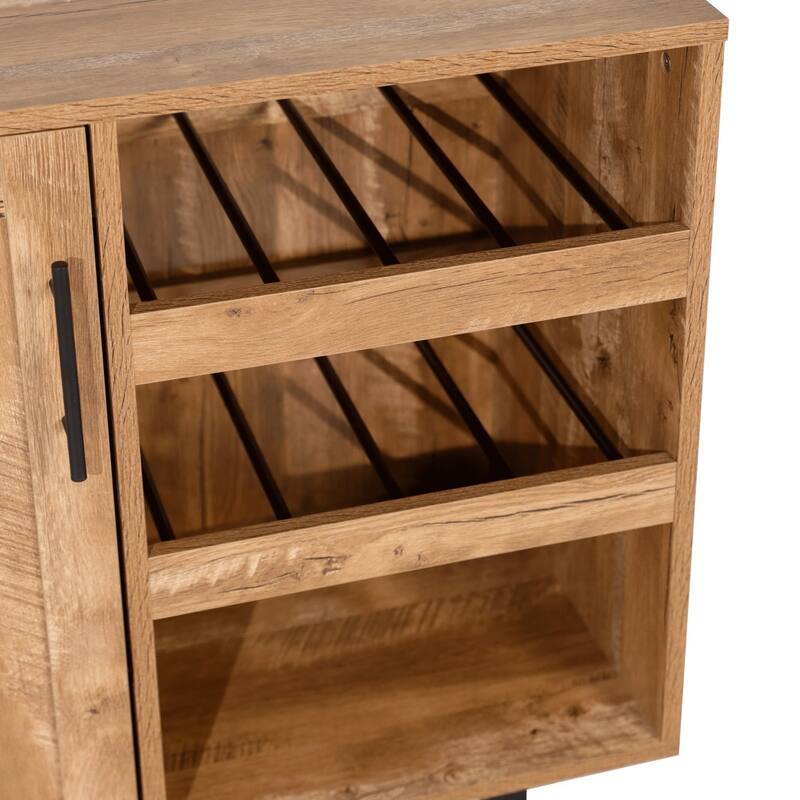 Classic Sideboard and Bar Cabinet with Open and Closed Storage