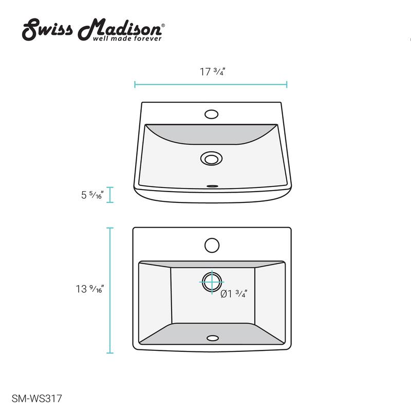 Sublime Compact Ceramic Wall Hung Sink