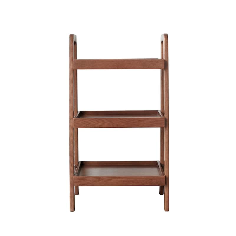 Classic Solid Wood Storage Organizer, 3-Tier Beech Shoe Rack for Entryway