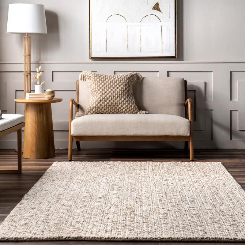 Nuloom Enida Casual Farmhouse Wool Blend Area Rug