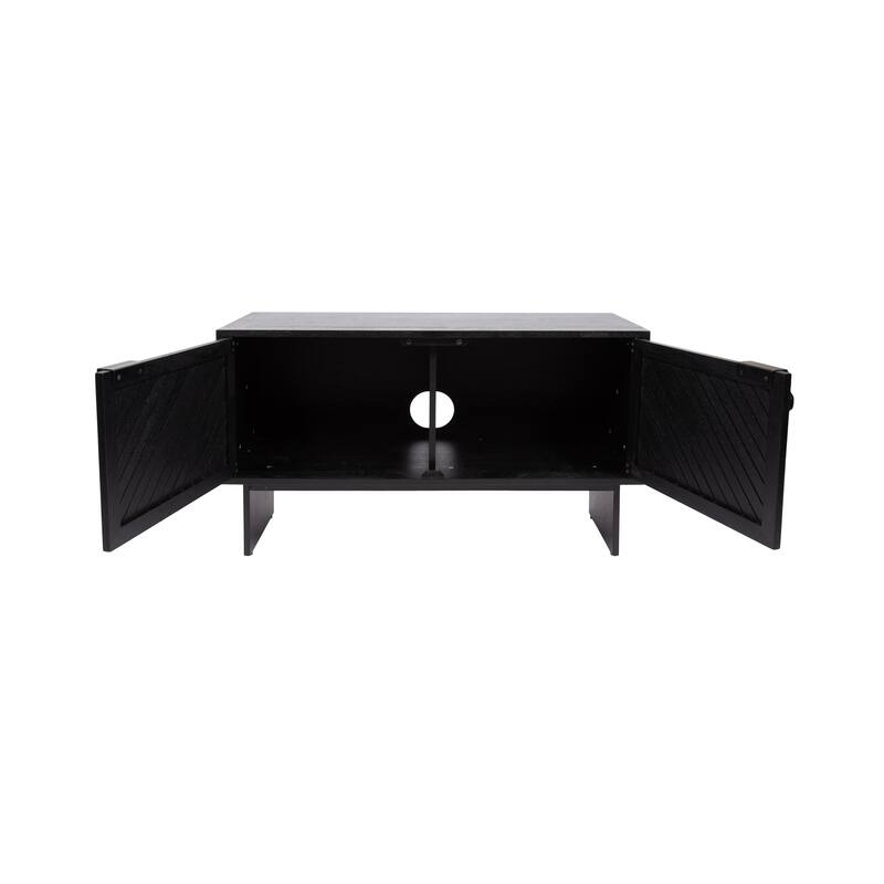 Kate and Laurel Mezzeta Wood TV Stand - 38x15x22