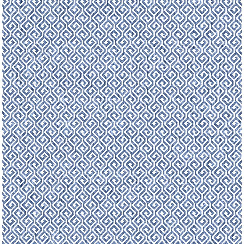 A-Street Prints Sete Denim Greek Key Wallpaper