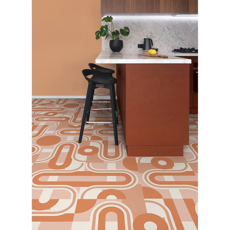 Very Gay Paint Brenda Daworld Terracotta Peel and Stick Floor Tiles