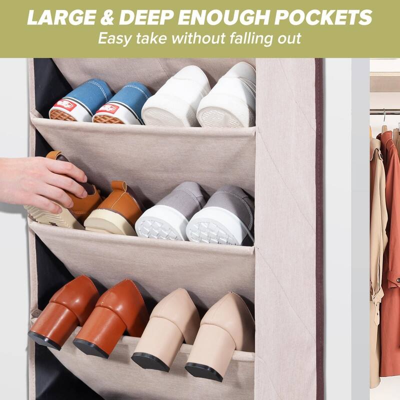 Over the Door Shoe Organizer with 10 Pockets