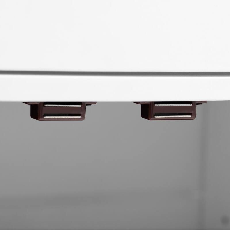 Curved Design Storage Cabinet with Adjustable Shelves and Drawer