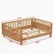 preview thumbnail 40 of 41, Toddler Low-profile Bed with Fences Headboard Footboard and Removable Side Rails for Kids, Girls and Boys Wooden Daybed