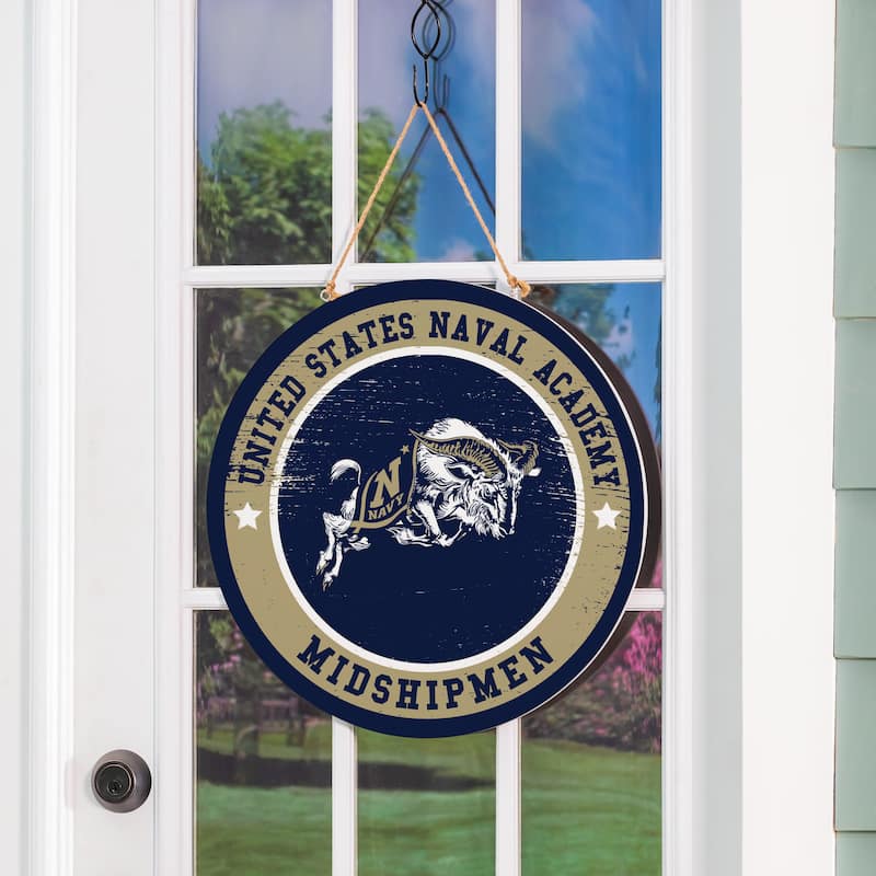 US Naval Academy Wooden Door Decor Wall Sign - Multi-Color