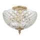 preview thumbnail 2 of 12, Milton 2 Light Olde Brass Semi Flush Mount - 10'' W x 10'' H