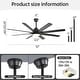 preview thumbnail 29 of 67, 52"/66" Inch Ceiling Fan with Light,APP and Remote Control, Low Profile,Smart Optional
