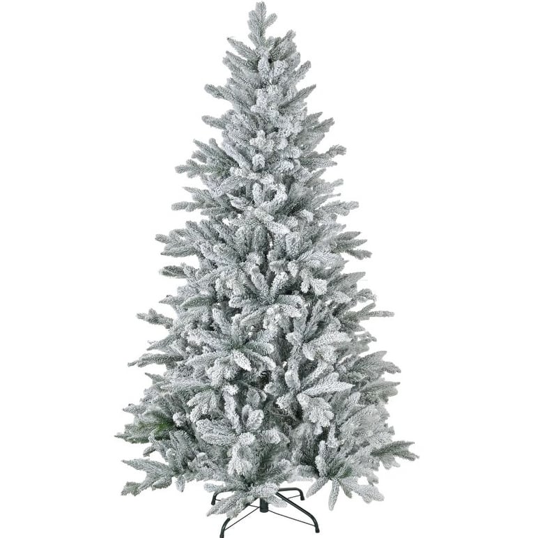 Snowy Artificial Christmas Tree - Easy Assembly, Living Room Corner Decor - Green