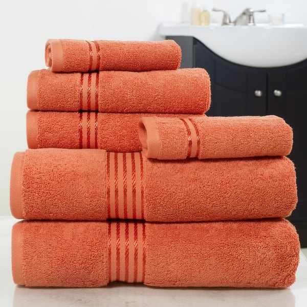 American Soft Linen Luxury 6 Piece Towel Set, 2 Bath Towels 2 Hand Towels 2  Washcloths, 100% Turkish Cotton Towels for Bathroom, Red Towel Sets