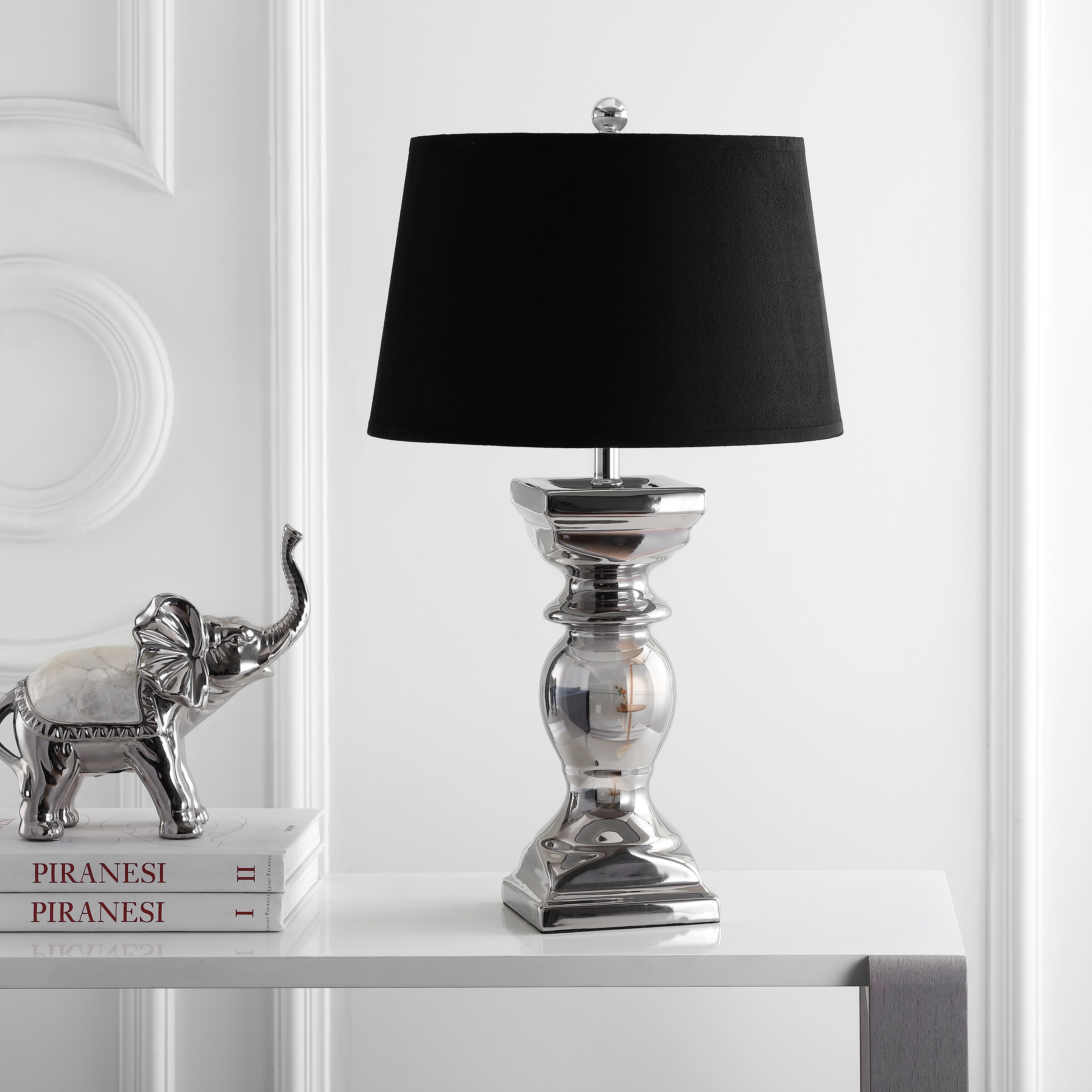 Black velvet table lamp best sale