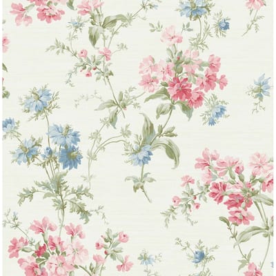 Seabrook Designs Betsy Floral Bunches Unpasted Wallpaper