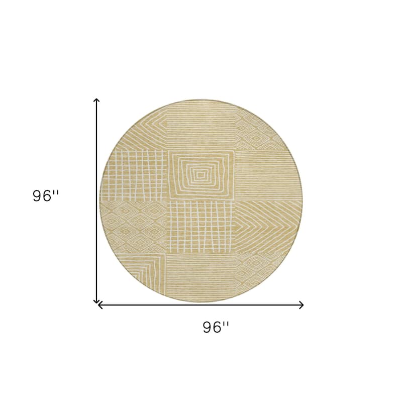 HomeRoots Geometric Transitional Rectangle Outdoor Rug