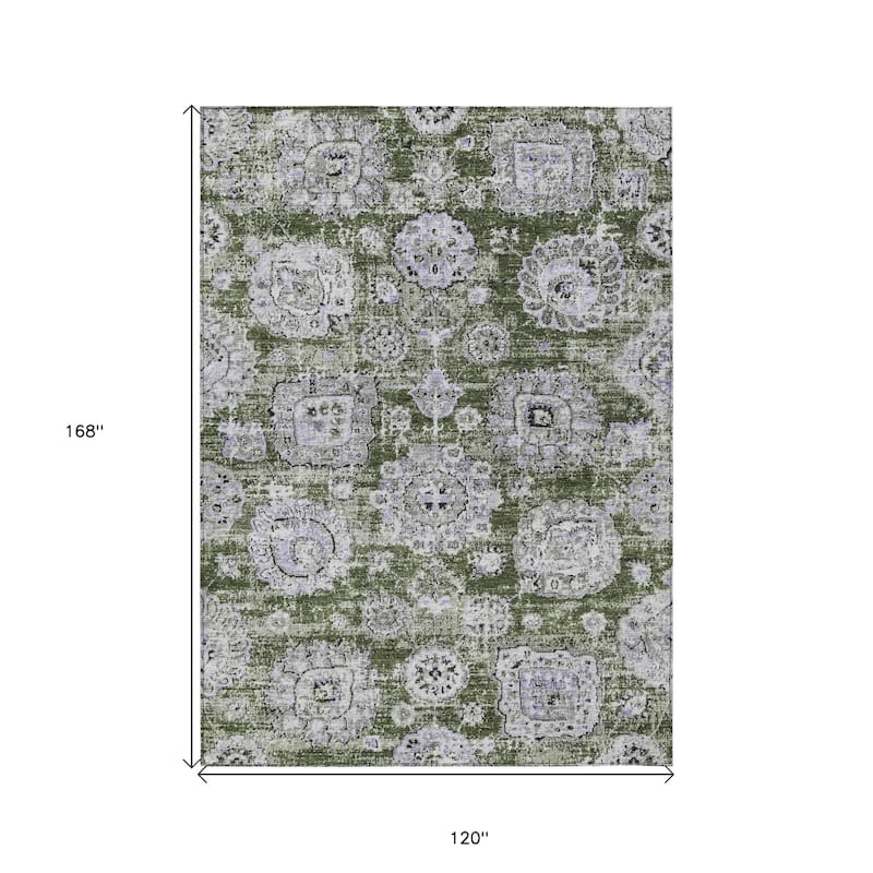 HomeRoots Floral Transitional Rectangle Outdoor Rug
