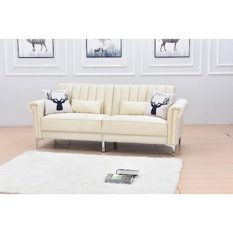 Legend Furniture Covertible Velvet Sofa Bed Sleeper