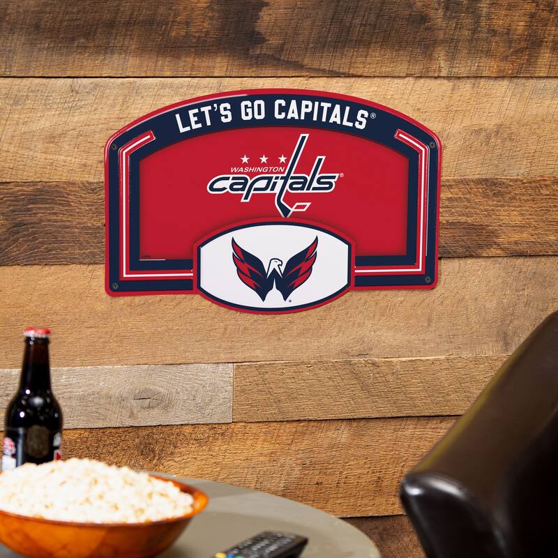 Washington Capitals Embossed Steel Wall Sign, 11" x 17"