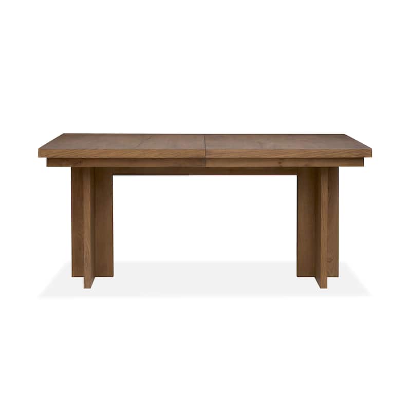 Magnussen Home Marcel Harvest Brown Extendable Trestle Dining Table - 40''W x 65.88''D x 30''H