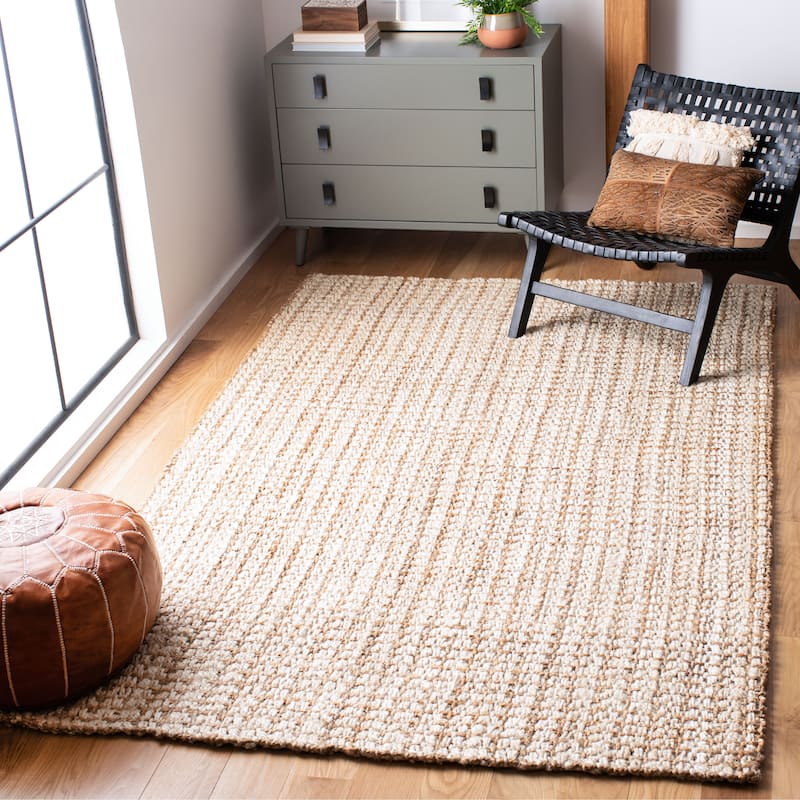 SAFAVIEH Handmade Natural Fiber Kelis Jute Rug - 5' x 8' - Ivory/Light Brown