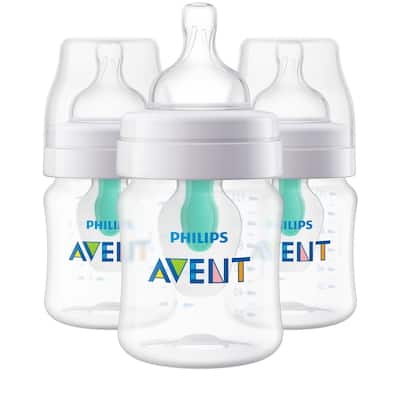 Anti-Colic Baby Bottle with AirFree Vent 4oz 3 Pack