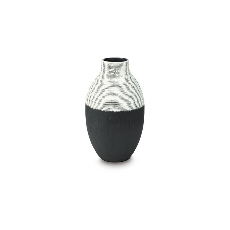 Signature Design by Ashley Girtha Antique Black/White Vase